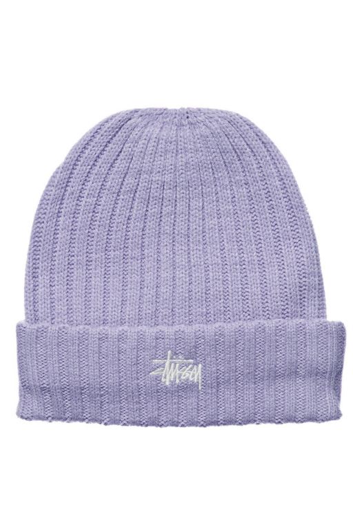 Stussy Mens Graffiti Rib Knit Beanie Hats Purple - AEMFU1052